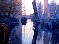 open brug in de winter