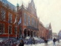 academie gebouw in de winter