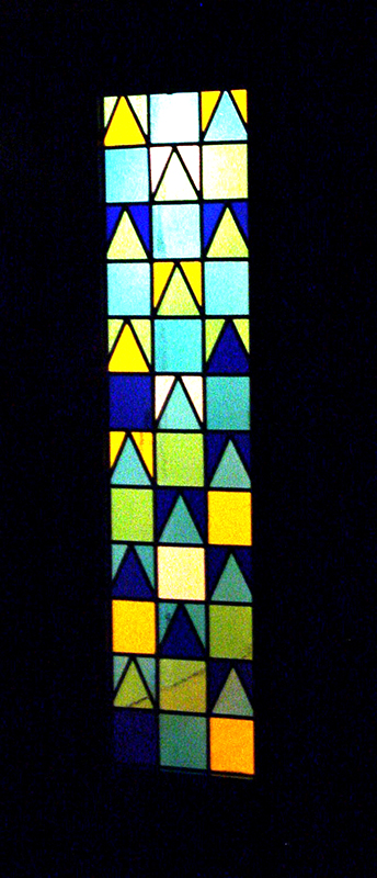 Huizen - glas in lood in voordeur - in opdracht van een particulier, 2000