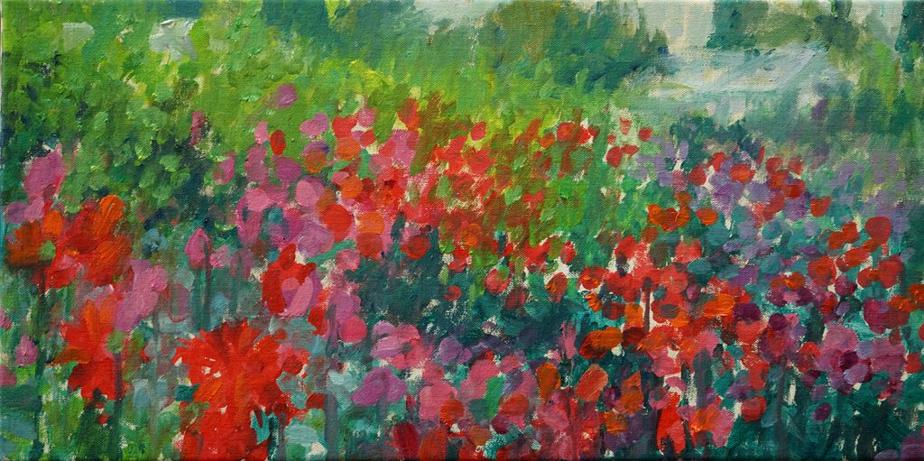 De Rode Dahlia's, 25 x 50 cm, 2019