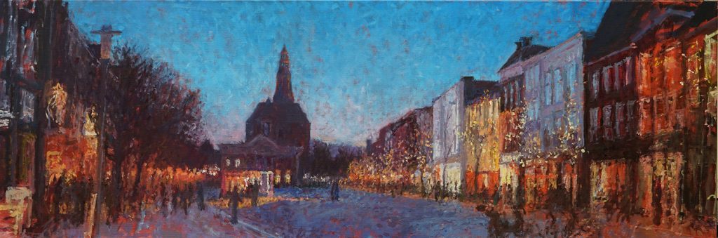Vismarkt kerst, 50 x 150 cm, 2020